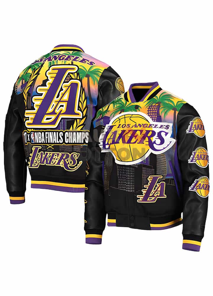 Los Angeles Lakers Pro Standard Remix Varsity Jacket Los Angeles Lakers Pro Standard Remix Varsity Jacket